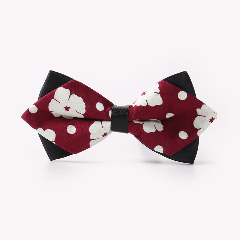 Papillon da uomo in cotone a punta con doppio strato floreale - Stile n. 8 - image 12