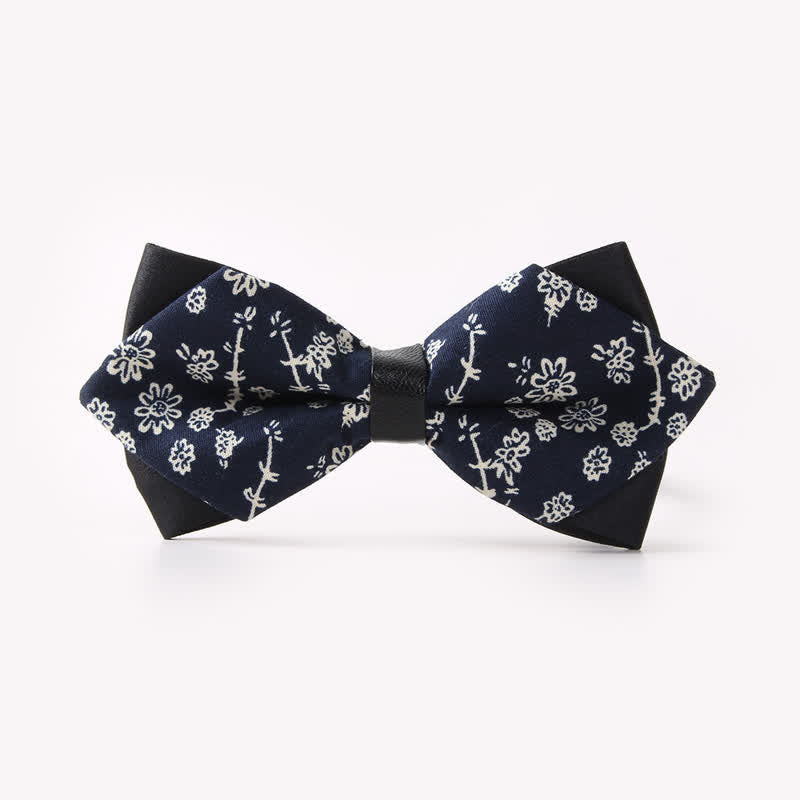 Papillon da uomo in cotone a punta con doppio strato floreale - Stile n. 6 - image 10