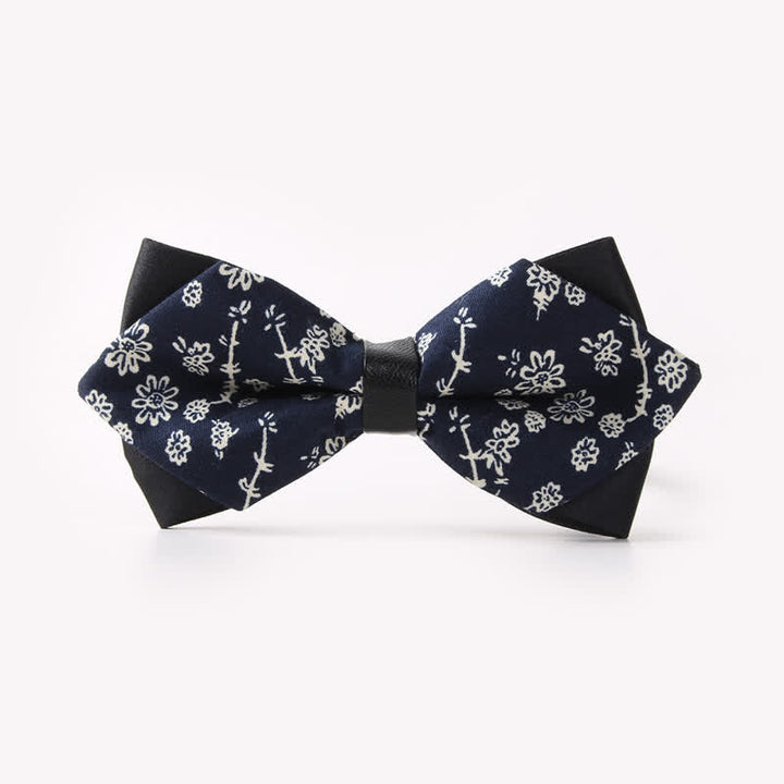 Papillon da uomo in cotone a punta con doppio strato floreale - Stile n. 6 - image 10