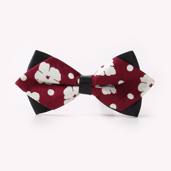 Papillon da uomo in cotone a punta con doppio strato floreale - Stile n. 8 - image 11