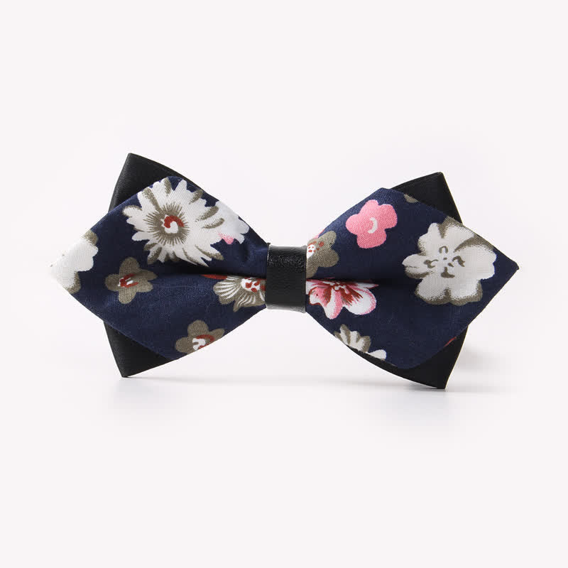 Papillon da uomo in cotone a punta con doppio strato floreale - Stile n. 4 - image 8