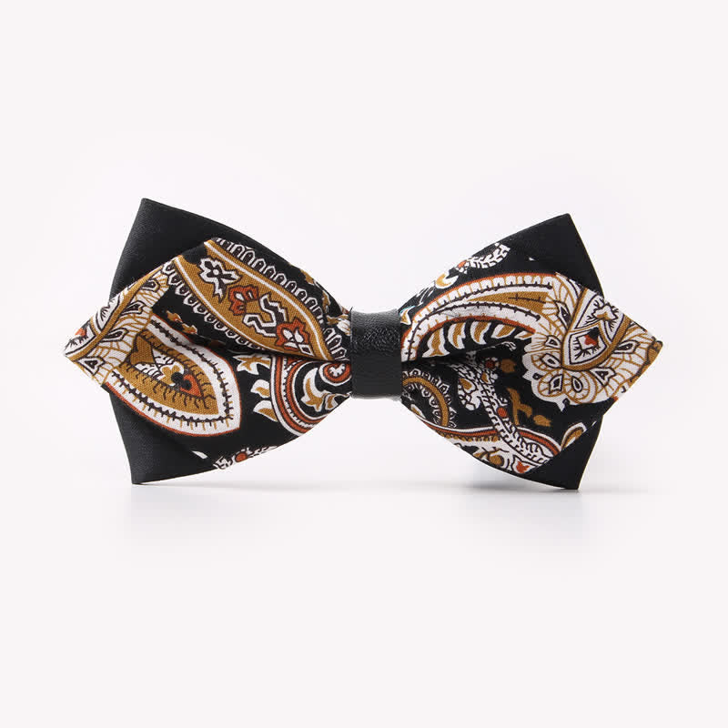 Papillon da uomo in cotone a punta con doppio strato floreale - Stile n. 15 - image 18