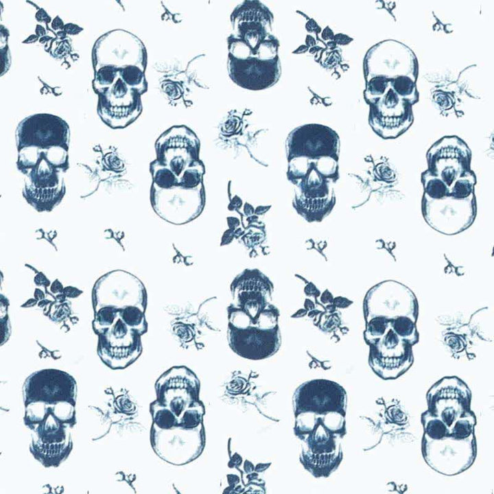 Cravatta da uomo con stampa teschio rosa su base bianca - image 1