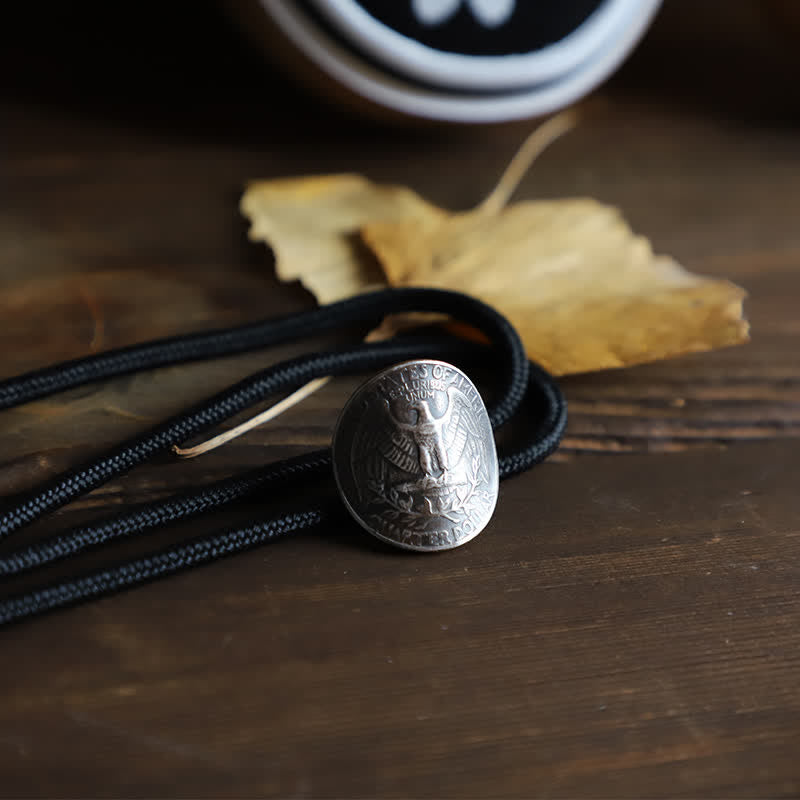Cravatta Bolo con moneta di uccello aquila volante splendida