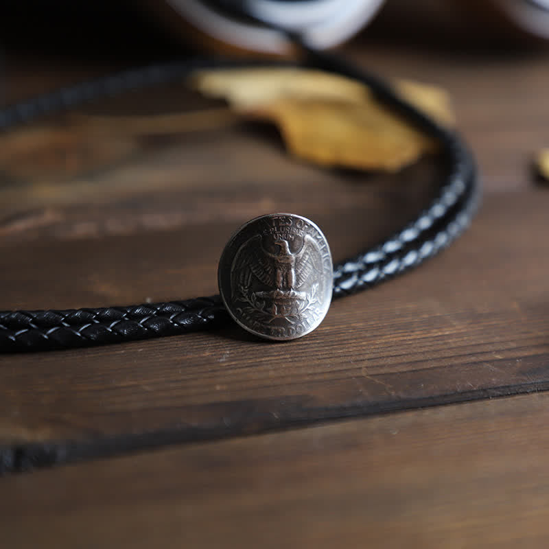 Cravatta Bolo con moneta di uccello aquila volante splendida