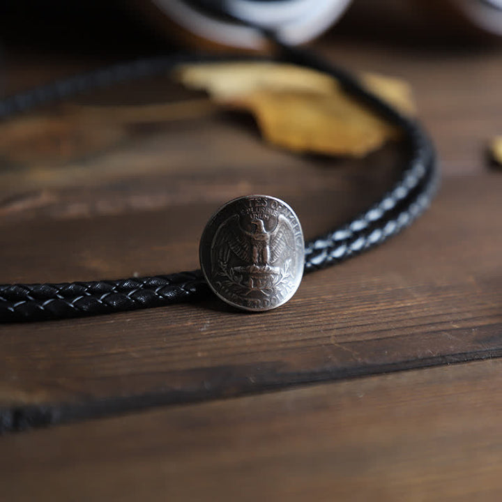 Cravatta Bolo con moneta di uccello aquila volante splendida