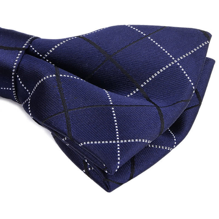 Set di 2 papillon con motivo scozzese in stile britannico da uomo