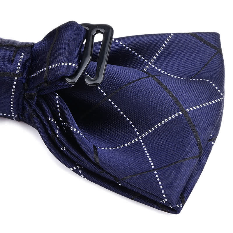 Set di 2 papillon con motivo scozzese in stile britannico da uomo