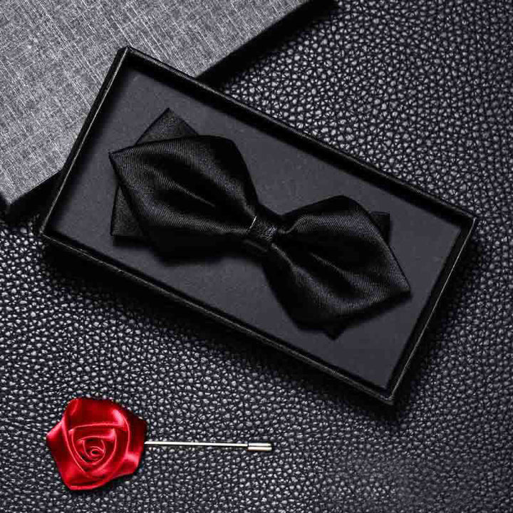Set di 2 papillon da sposa vintage a doppia punta da uomo