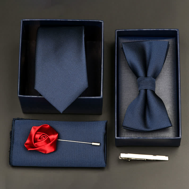 Set di 5 cravatte e papillon formali da uomo - Stile n. 15 - image 16
