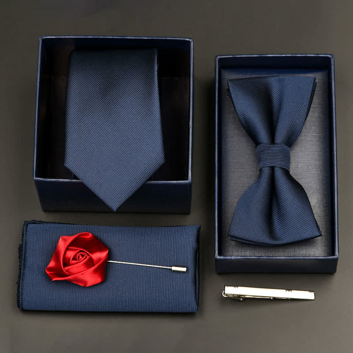Set di 5 cravatte e papillon formali da uomo - Stile n. 15 - image 16