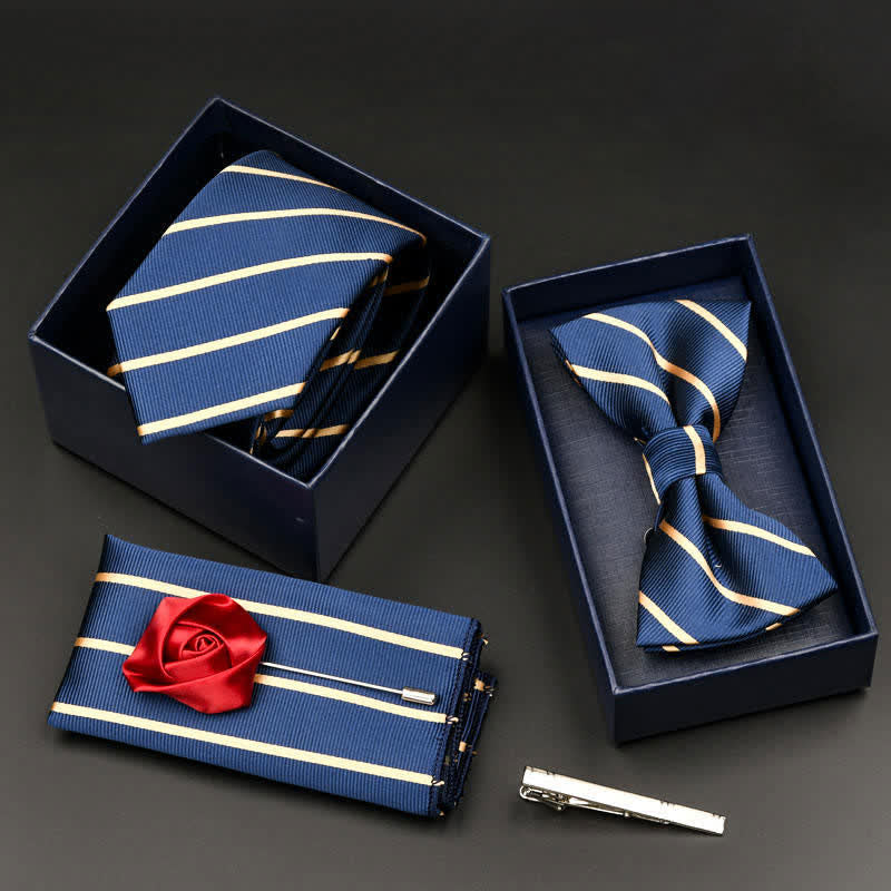 Set di 5 cravatte e papillon formali da uomo - image 14