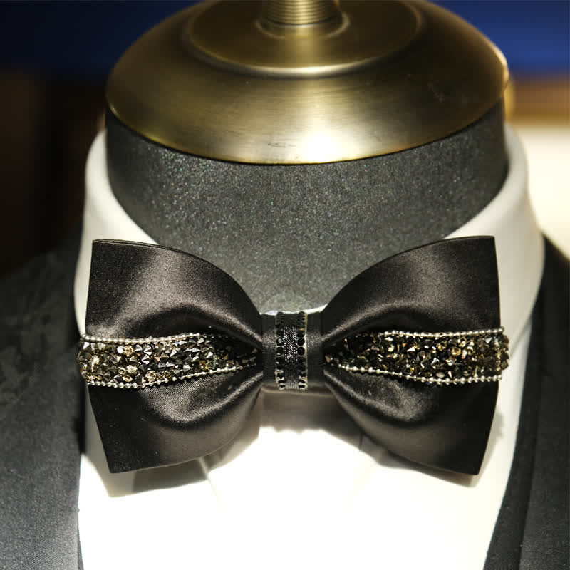 Papillon da uomo Sea Of Stars con strass neri