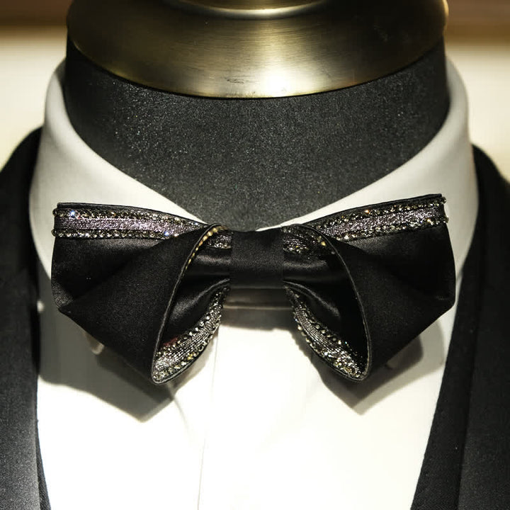 Papillon da uomo Sea Of Stars con strass neri - Stile n. 1 - image 0