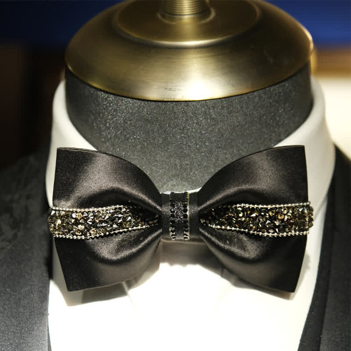 Papillon da uomo Sea Of Stars con strass neri - Stile n. 3 - image 5