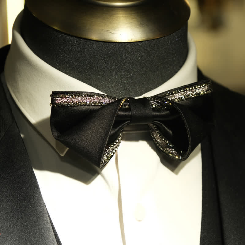Papillon da uomo Sea Of Stars con strass neri