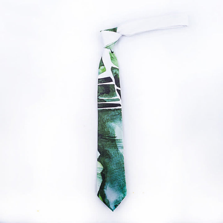 Cravatta elegante da uomo con stampa di scene bellissime - image 1