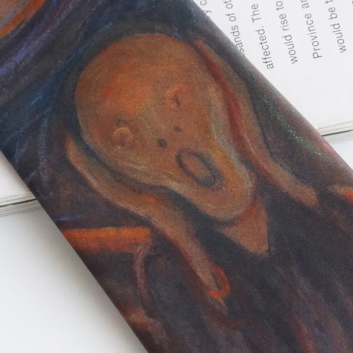 Cravatta da uomo rosso ruggine The Scream Oil Painting