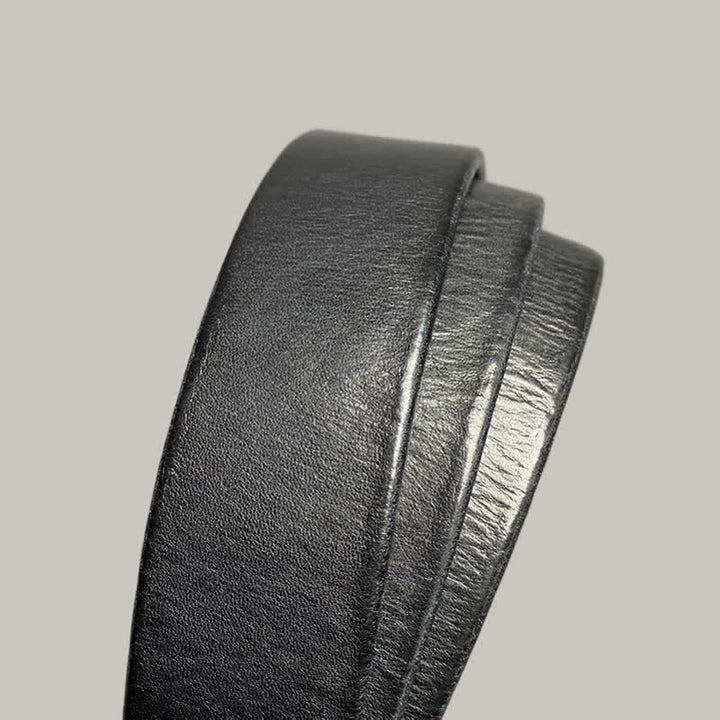 Cintura in pelle con fibbia incisa floreale quadrata per pantaloni