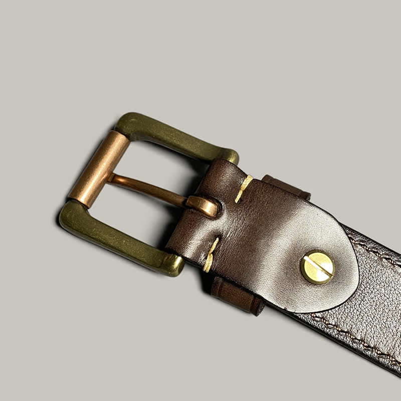 Cintura in pelle con stampa floreale classica alla moda