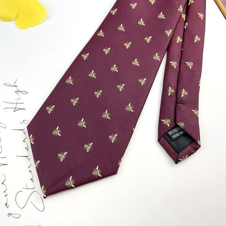 Cravatta da uomo con motivo casual ape carina
