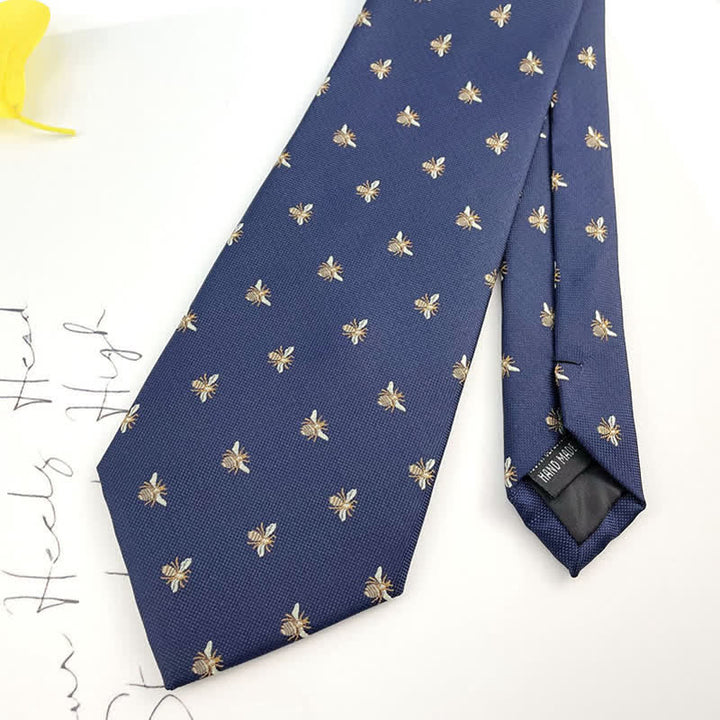 Cravatta da uomo con motivo casual ape carina