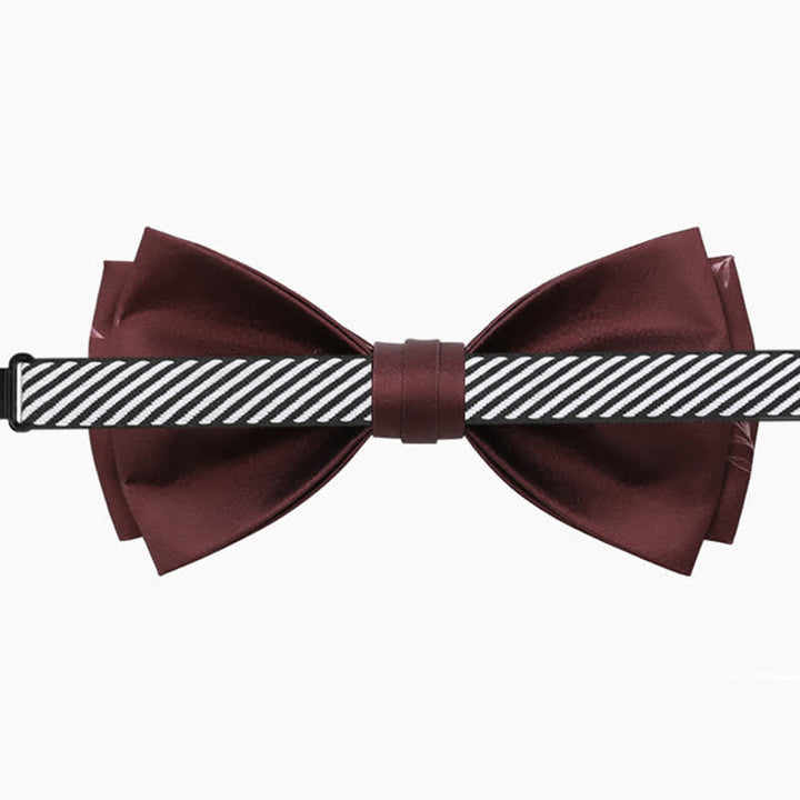 Papillon elegante da uomo con stampa Willow rosso vino