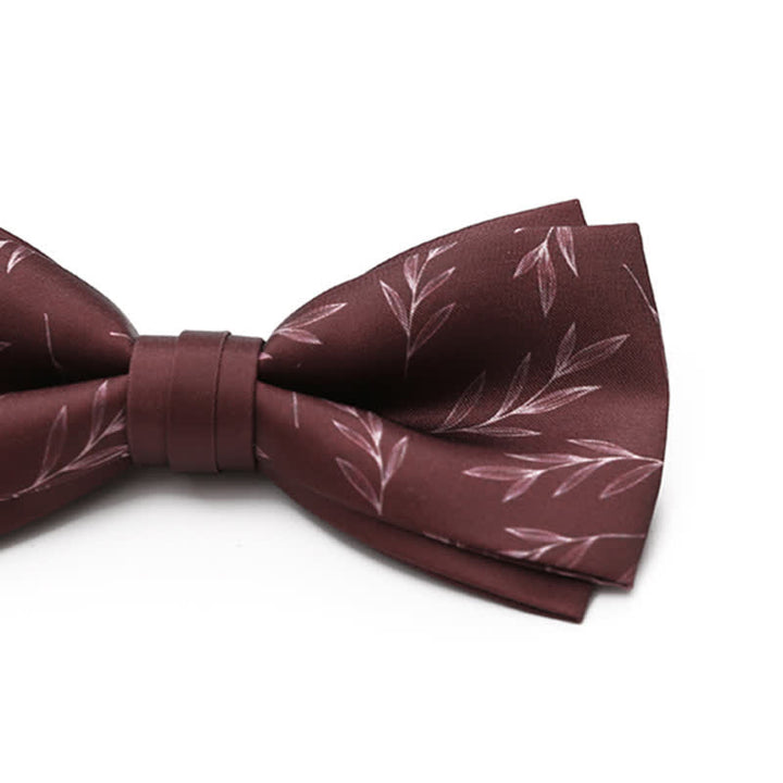 Papillon elegante da uomo con stampa Willow rosso vino