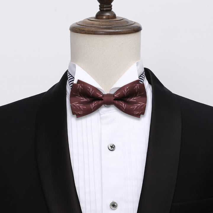 Papillon elegante da uomo con stampa Willow rosso vino