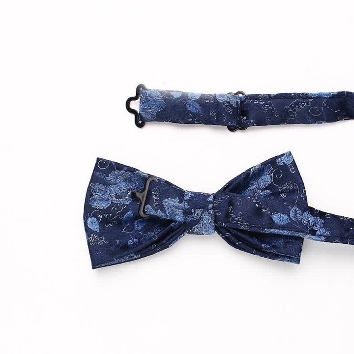 Papillon a righe floreali in stile vintage da uomo