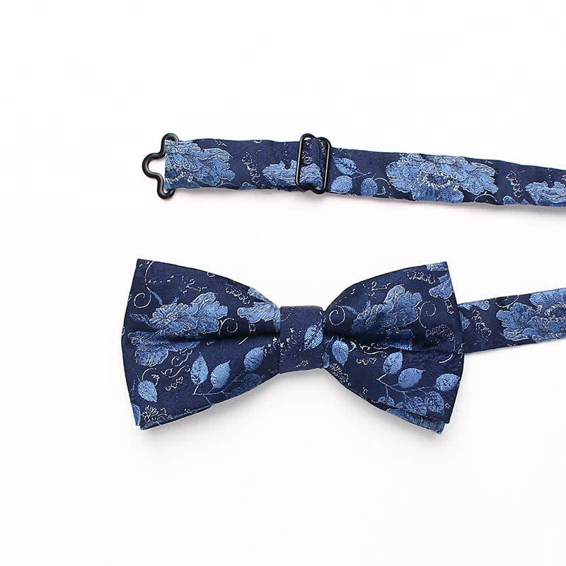 Papillon a righe floreali in stile vintage da uomo