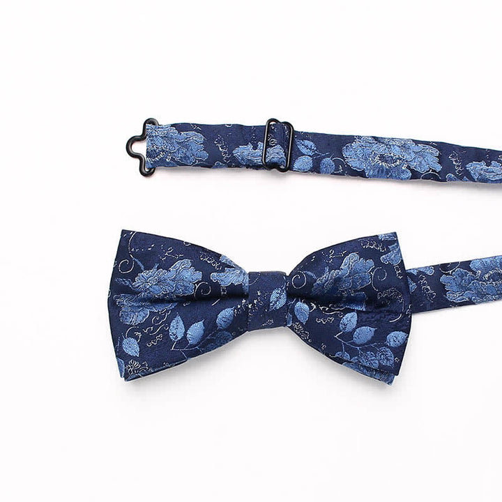 Papillon a righe floreali in stile vintage da uomo