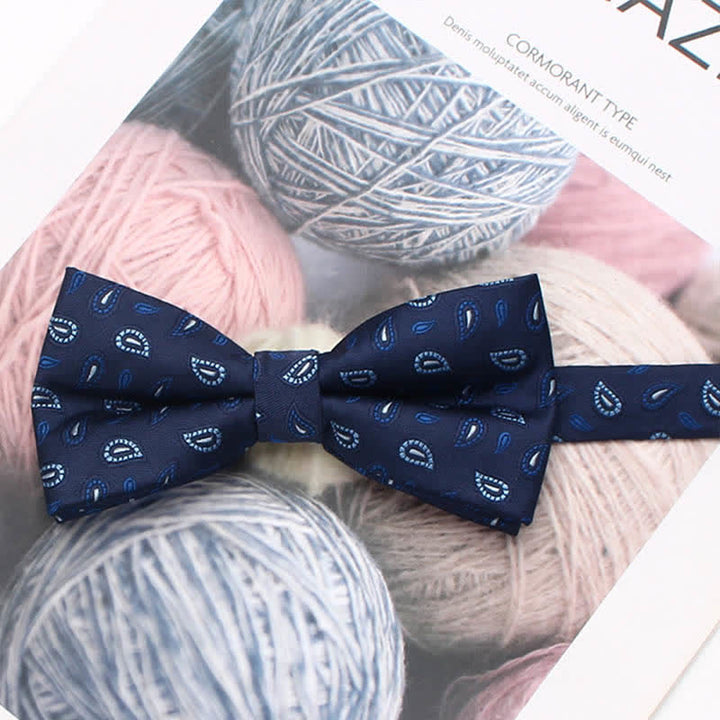 Papillon a righe floreali in stile vintage da uomo