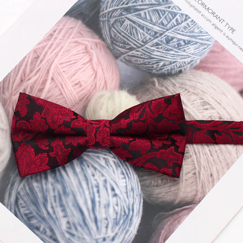 Papillon a righe floreali in stile vintage da uomo