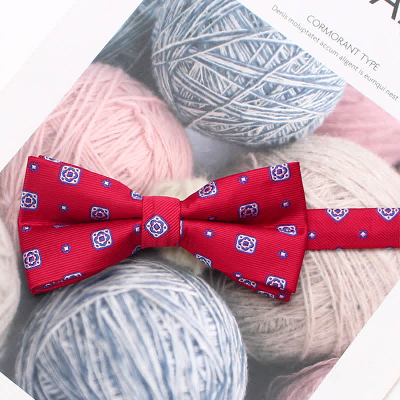 Papillon a righe floreali in stile vintage da uomo