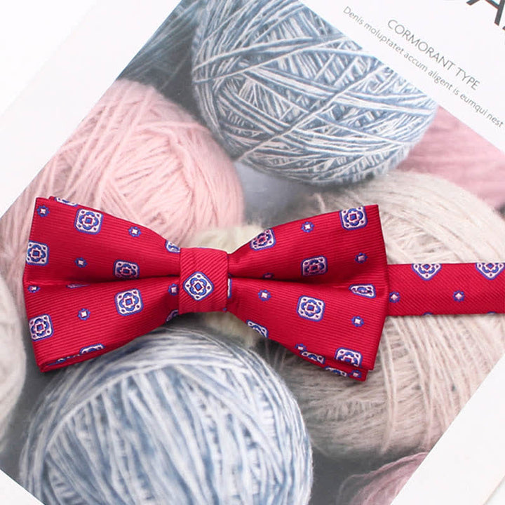 Papillon a righe floreali in stile vintage da uomo