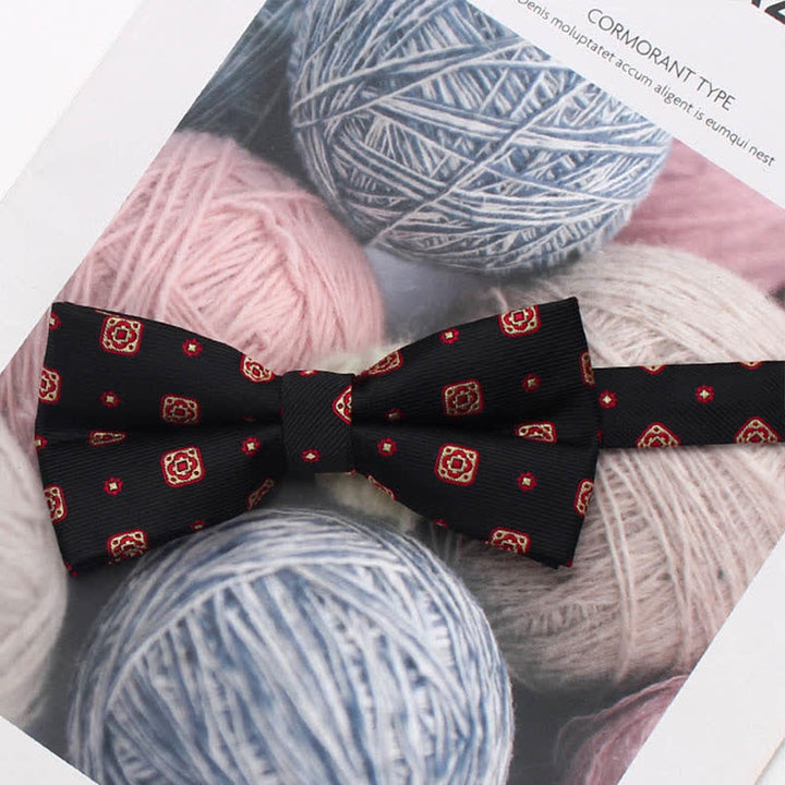 Papillon a righe floreali in stile vintage da uomo