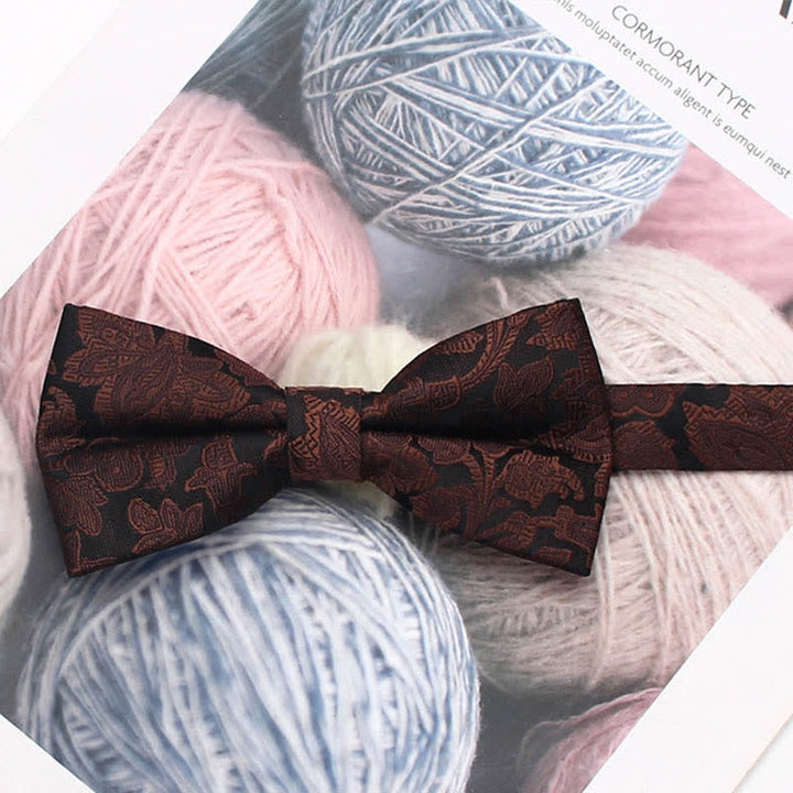 Papillon a righe floreali in stile vintage da uomo