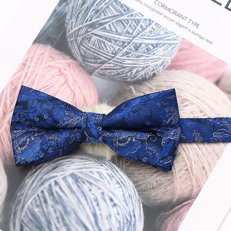 Papillon a righe floreali in stile vintage da uomo