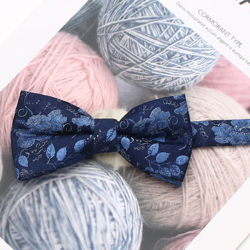 Papillon a righe floreali in stile vintage da uomo