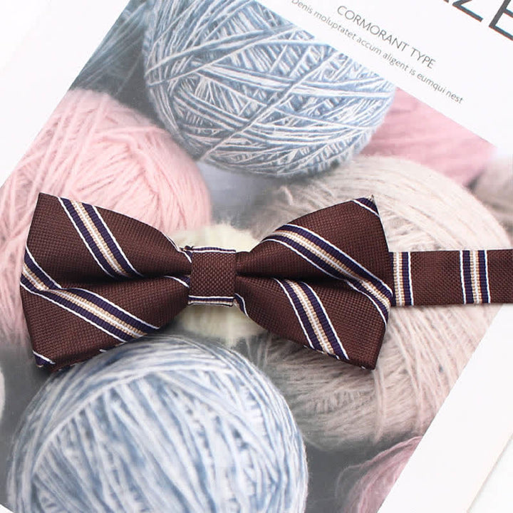 Papillon a righe floreali in stile vintage da uomo