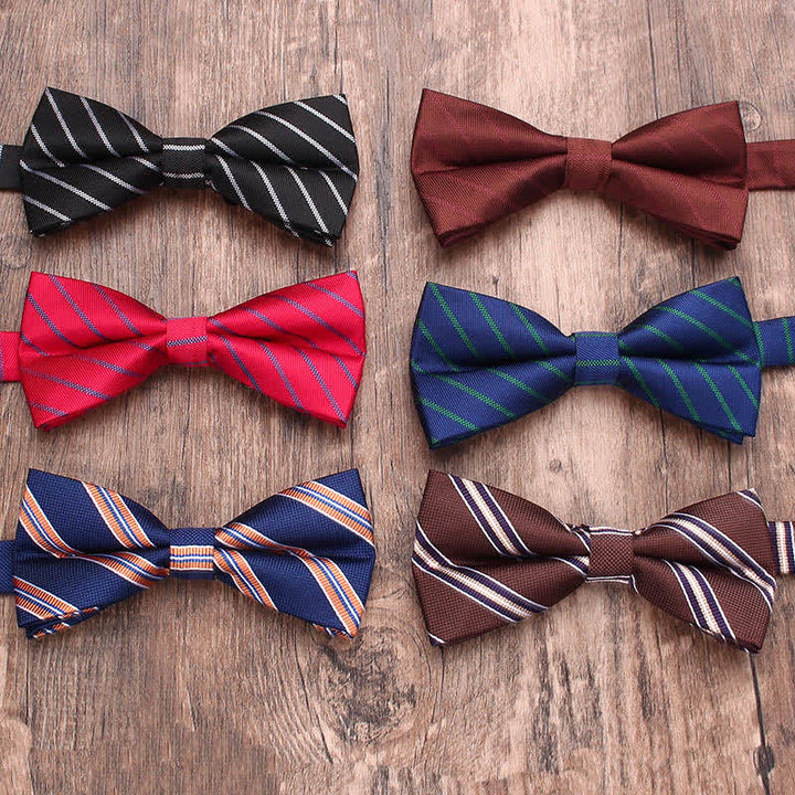 Papillon a righe floreali in stile vintage da uomo - image 5