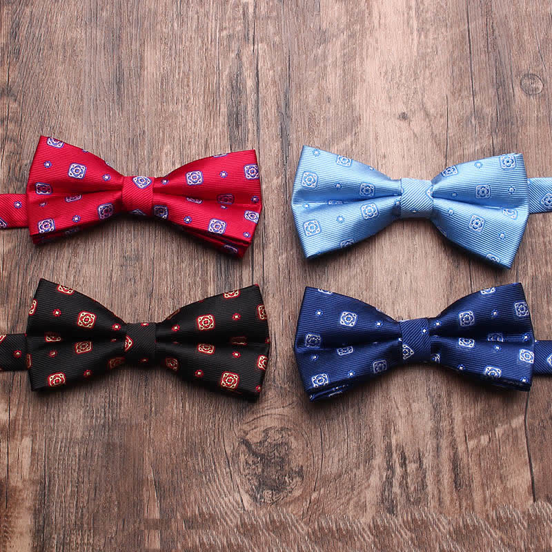 Papillon a righe floreali in stile vintage da uomo