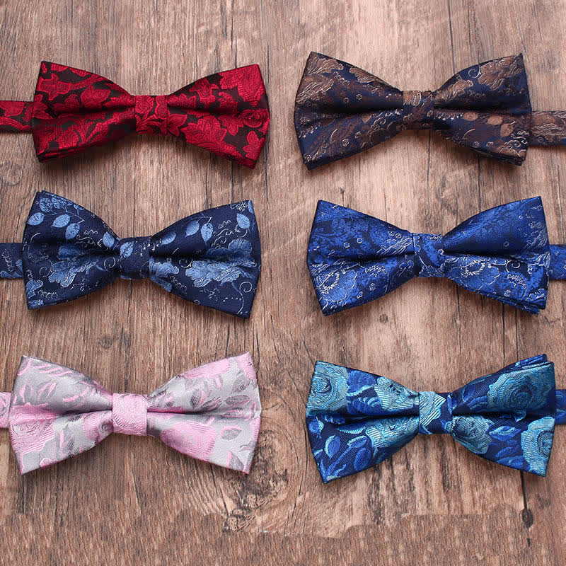 Papillon a righe floreali in stile vintage da uomo - image 0