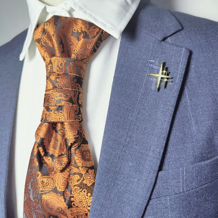 Cravatta pre-annodata da uomo Gentlement Paisley Business Party