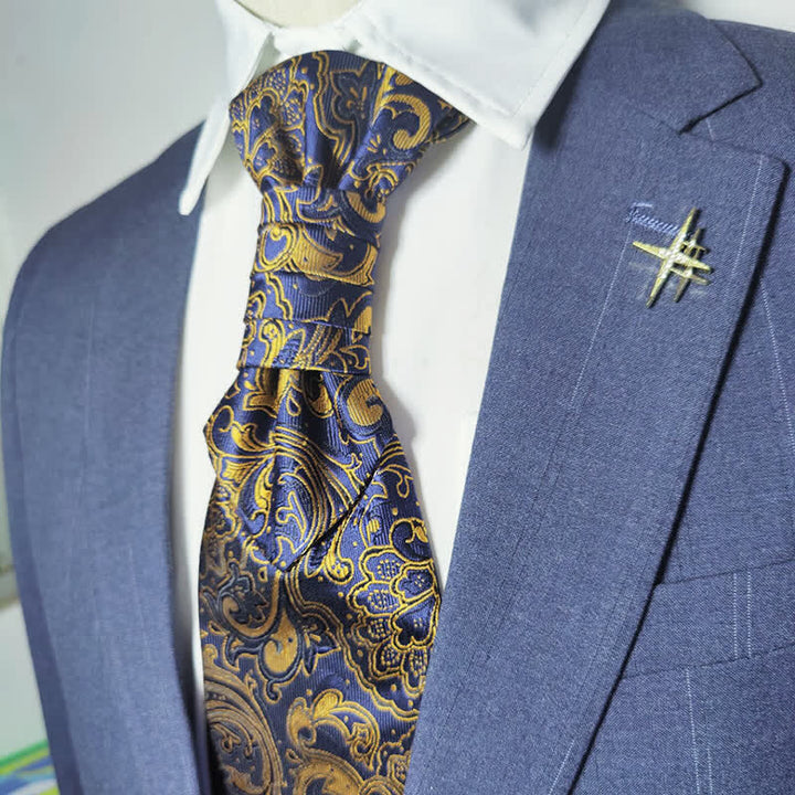 Cravatta pre-annodata da uomo Gentlement Paisley Business Party