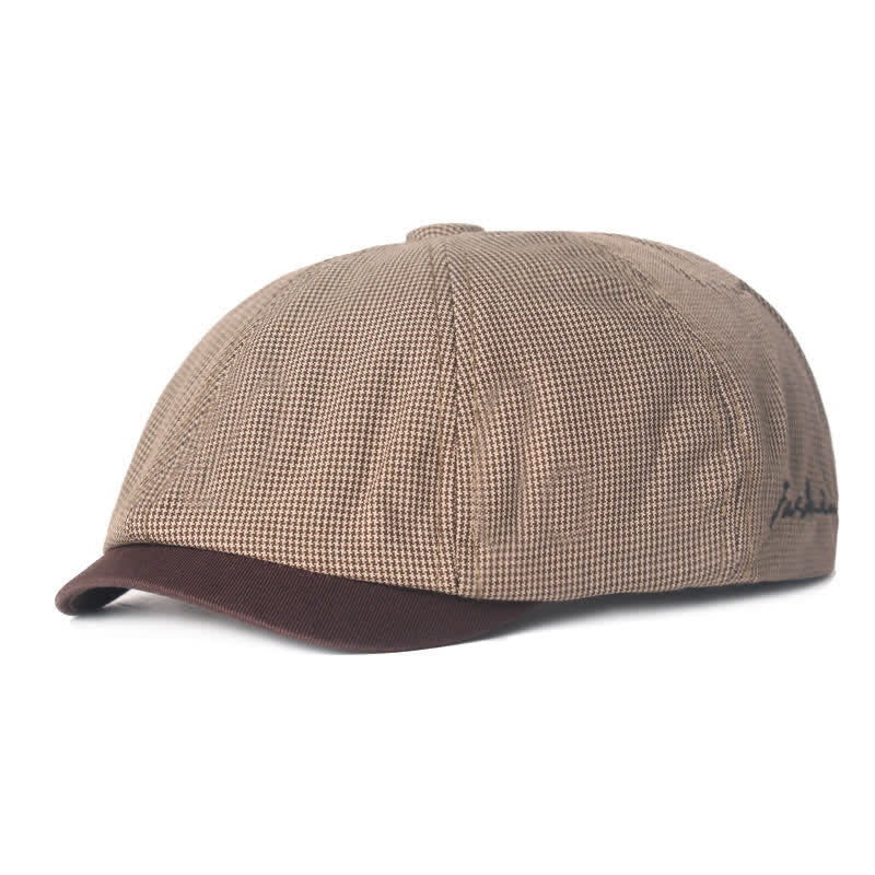 Cappello basco con micro motivi abbinati a colori ottagonali - Cachi - Misura M (22"-22 7/8") - image 0