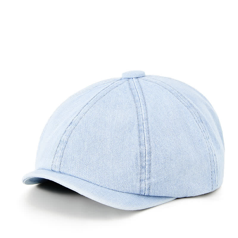 Cappello basco in denim lavato vintage usurato