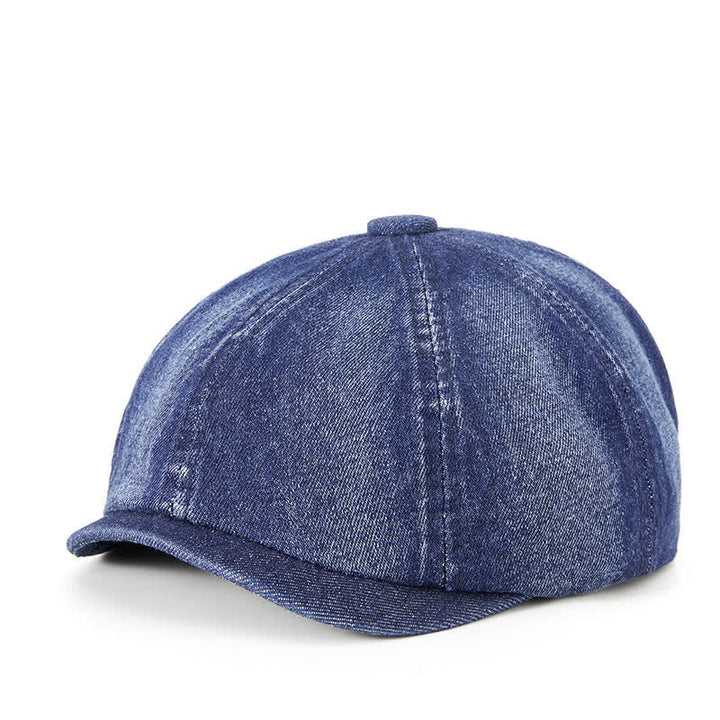 Cappello basco in denim lavato vintage usurato