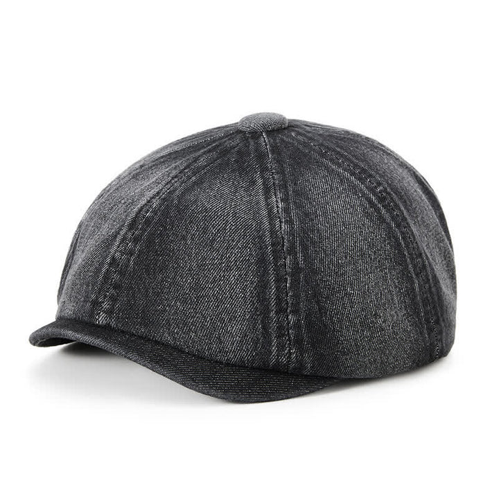 Cappello basco in denim lavato vintage usurato